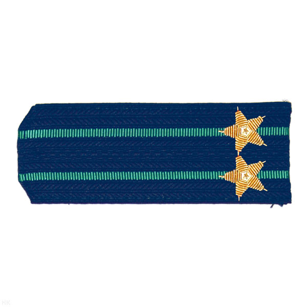 Погоны Прокуратуры ст/обр синие с 2 зел. просв., вышит. канителью (подполковник)