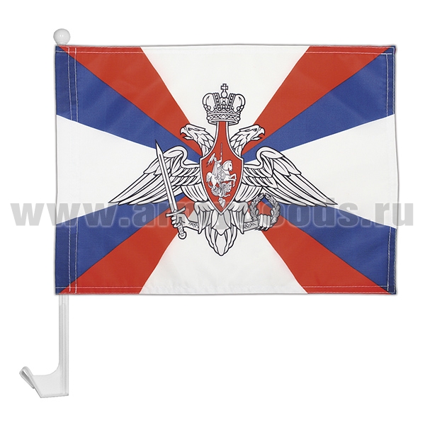 Флажок на автомобильном флагштоке Министерства обороны РФ