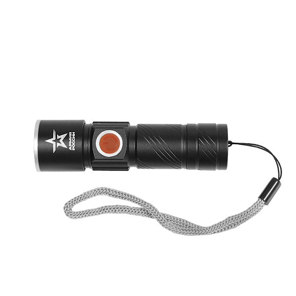 Фонарь карманный Циркон (светодиодный, аккумуляторный) (MA-601) зарядка от USB