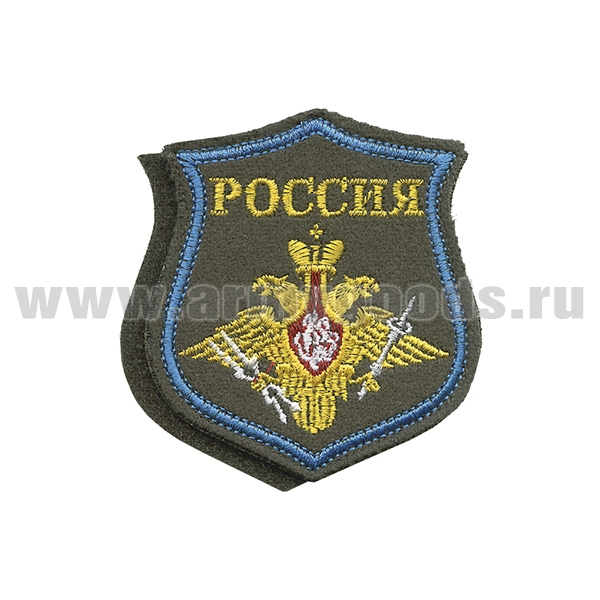 Шеврон вышит. НА ПАРАД Космические войска (оливковый фон) на липучке
