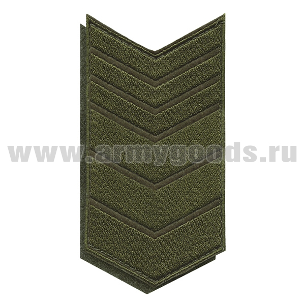 Нашивки вышит. (оливк. фон, оливк. вышивка) для контрактников 18 год (на липучке)