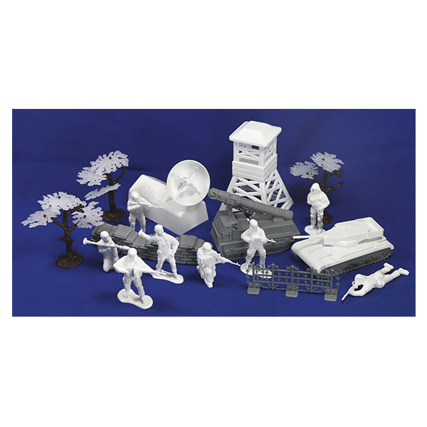 Набор игрушек пластмассовых "Полярная станция" (солдаты 8 шт, танк, ракетный комплекс и т.д.)