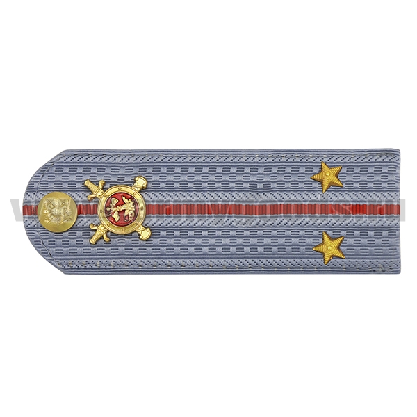 Погоны Полиции (ОВД) на голубую рубашку (без канта), укомпл. мет. фурнитурой (лейтенант) пластик