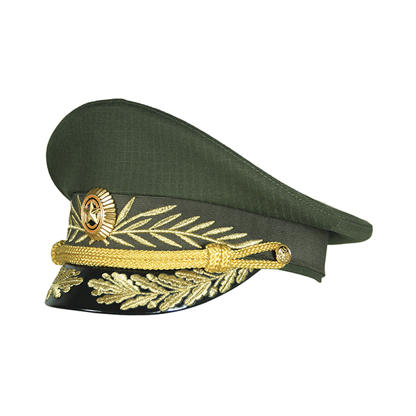 Фуражка Машинная вышивка генеральск. оливк. ВС (к офисному костюму)