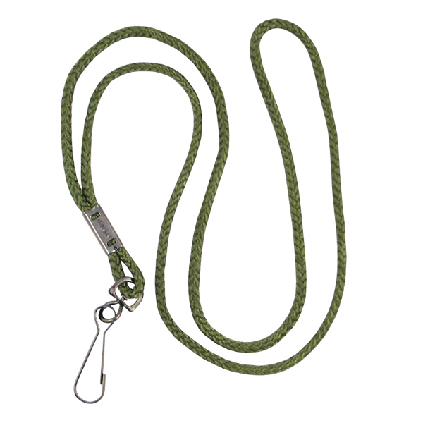 Шнур на шею с карабином оливковый
