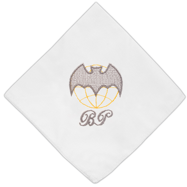 Платок носовой х/б белый вышитый ВР