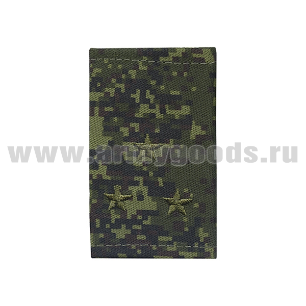 Ф/пог. "русская цифра" вышит. оливк. (ст. лейтенант) на липучке (пластик)