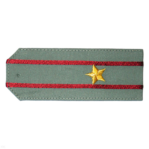 Погоны «машинная вышивка» из рубаш. ткани оливк. с 2 вышит. крап.и просв. с вышитой звездой (майор)