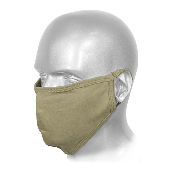 Маска трикотажная двухслойная песочная