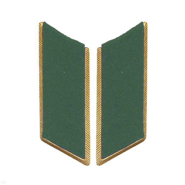 Петлицы на воротник суконные на мет. основе (зеленые)