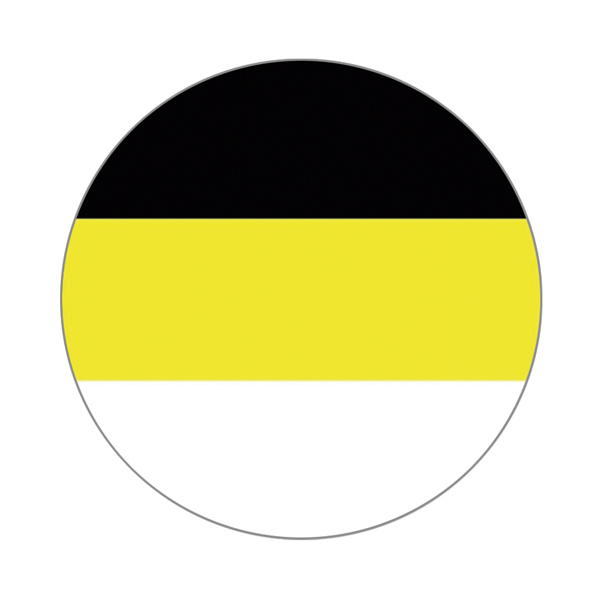 Наклейка круглая (d=10 см) Монархический флаг