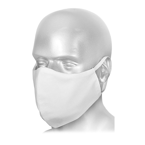 Маска тканевая, двухслойная, на резинке (белая)