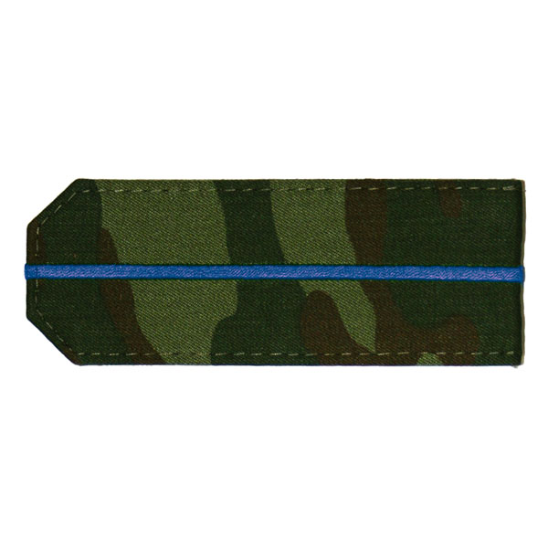 Погоны из рубаш. ткани кмф зел. с 1 вышит. вас. просв. на камуфляж