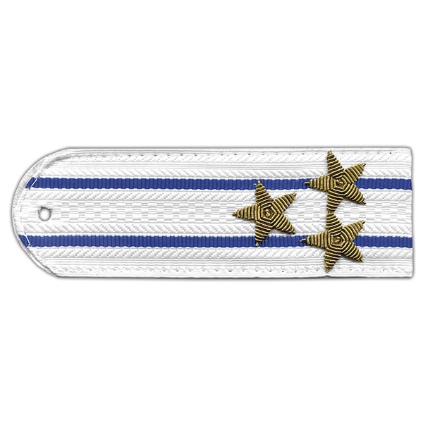 Погоны Юстиция нов/обр без канта белые вышит. канителью (полковник)