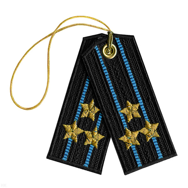 Брелок вышитый Погончики Авиация ВМФ (полковник)