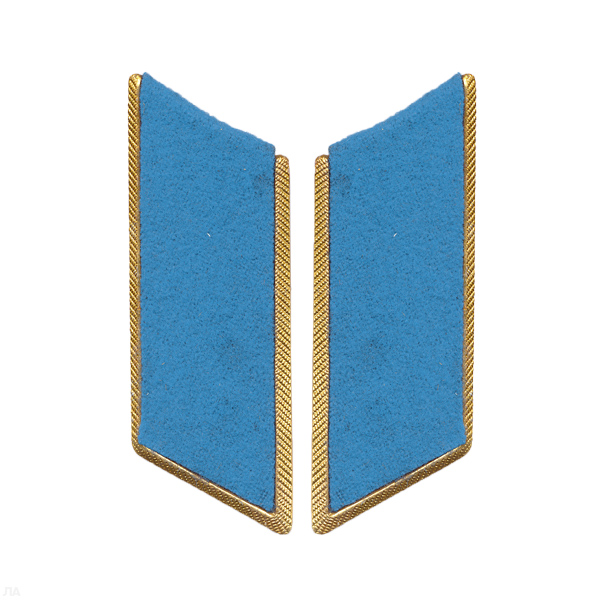 Петлицы на воротник суконные на мет. основе (голубые)