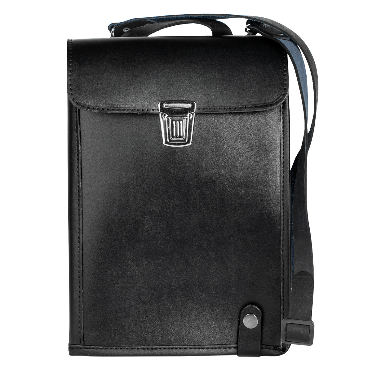 Сумка полевая офицерская кожзам черная