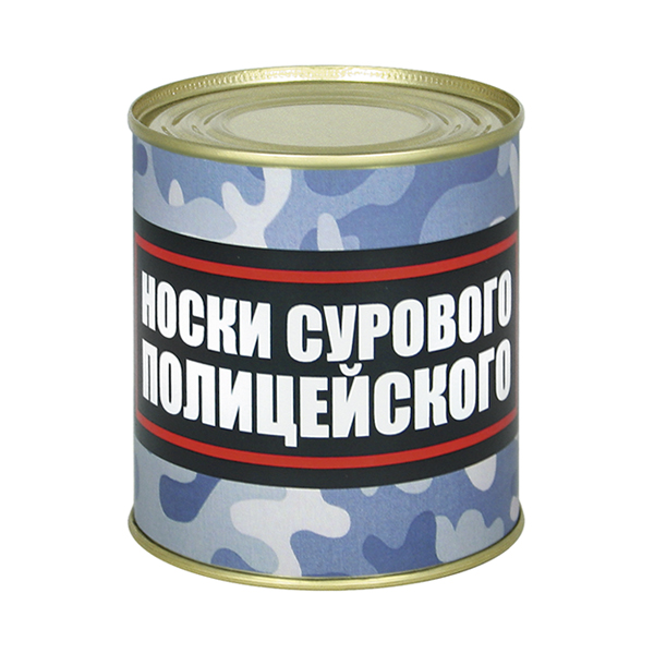 Сувенир "Носки сурового полицейского" (носки в банке) цвет черный, разм. 29