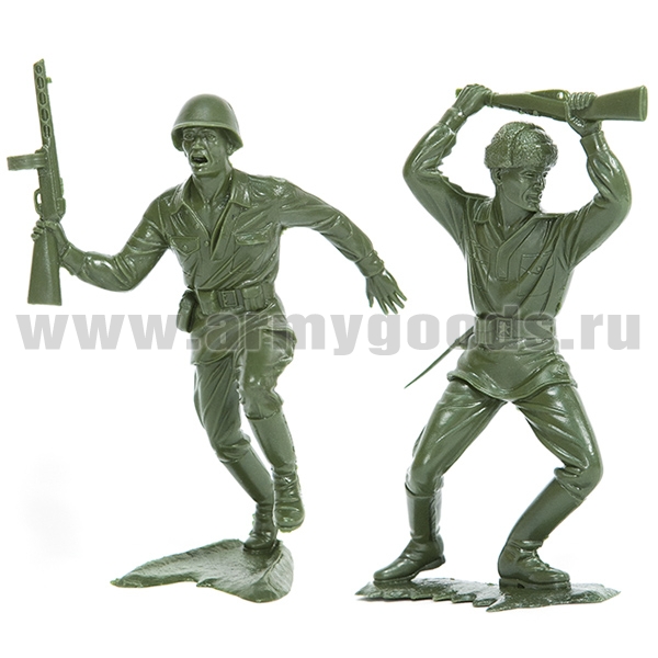 Набор игрушек пластмассовых "Красная армия" (№2) (фигурки 2 шт) h=18 см