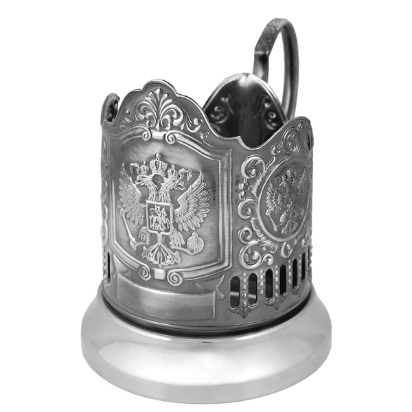 Подстаканник никелированный Герб РФ