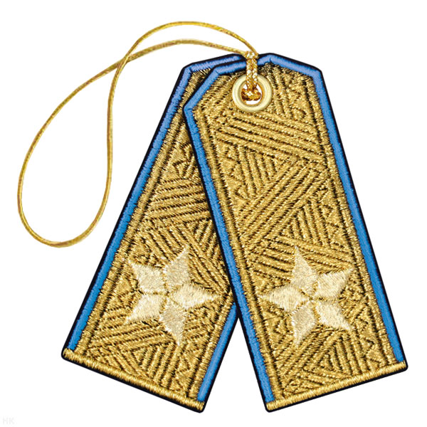 Брелок вышитый Погончики ВДВ парадные (генерал-майор)