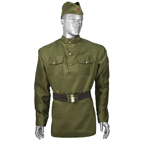 Костюм солдата (СА) сувернирный (гимнастерка,  ремень ,пилотка) 2410, 2411 (р-ры 46-52)
