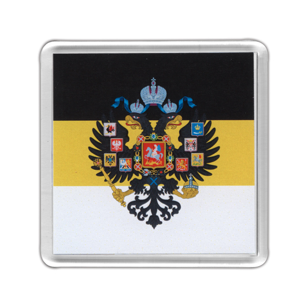 Магнит пластиковый Монархический флаг с гербом