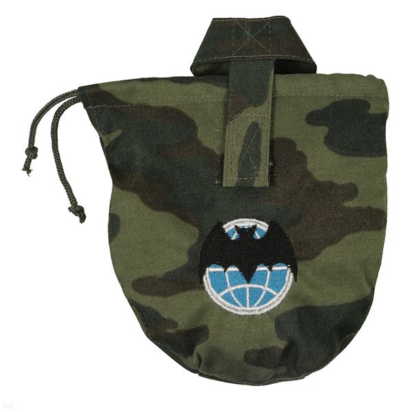 Чехол для фляги армейской (ткань "флора") вышитый Летучая мышь