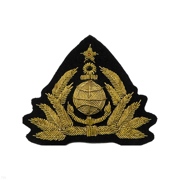 Кокарда канит. лат. Морской флот (глобус, 7 листиков, со звездой)