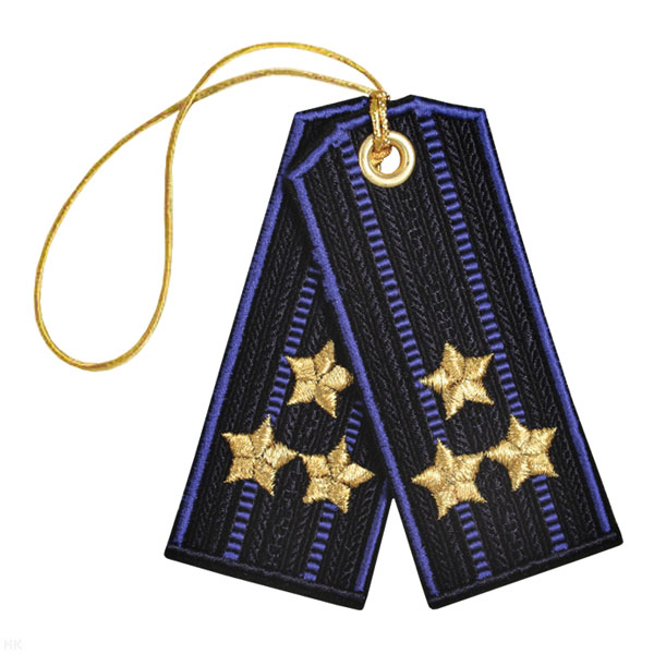 Брелок вышитый Погончики ФСБ иссиня-черные (полковник)