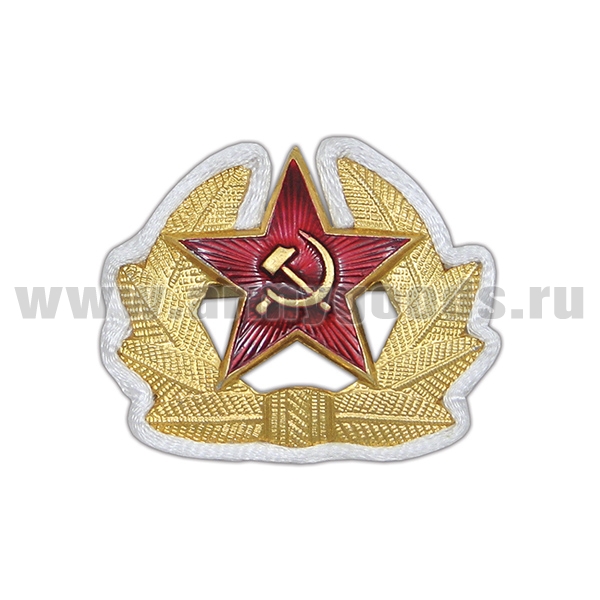 Кокарда мет. СА р/с (в обрамлении из белого шнура) 