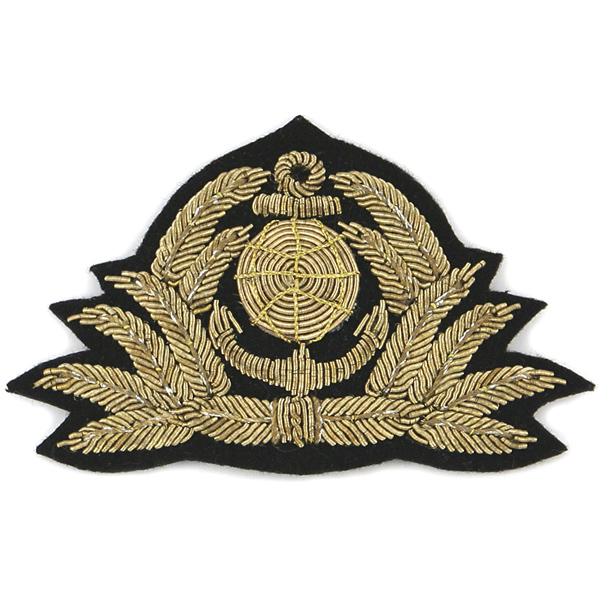 Кокарда канит. лат. Морской флот (глобус, 7 листиков, без звезды)