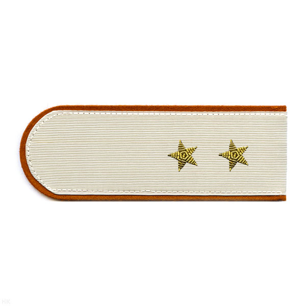 Погоны МЧС белые с оранж. кантом, вышит. канителью (прапорщик)