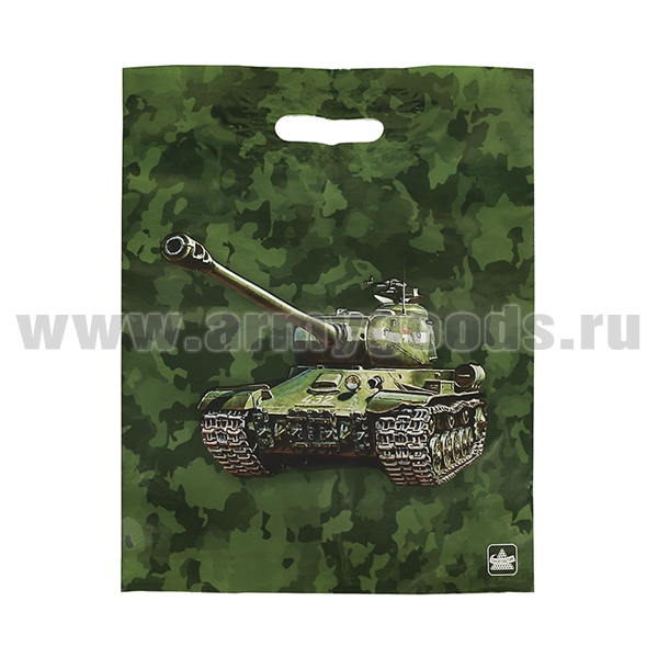 Пакет п/эт Танк ИС-2 (зел кмф) 40x31 см