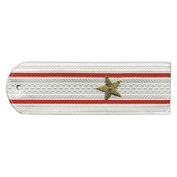 Погоны Полиция нов/обр без канта белые вышит. канителью (майор)