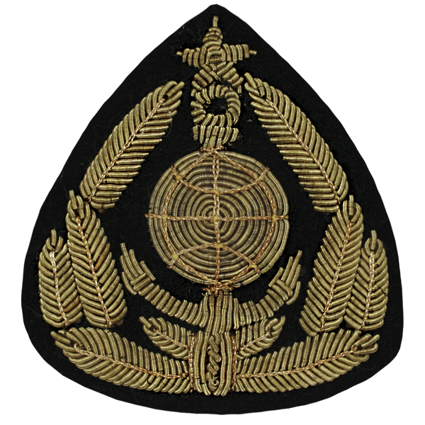 Кокарда канит. лат. Морской флот (глобус, 5 листиков, со звездой)