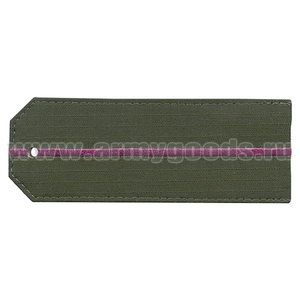 Погоны оливк. (ткань rip-stop) с 1 вышит. краповым просв. (на костюм офисный) на пластике
