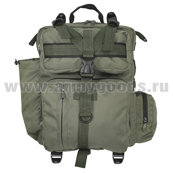 Рюкзак Кадет оливковый (ширина - 27 см, глубина - 10 см, высота - 36 см)