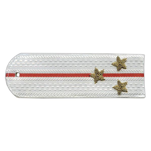 Погоны Полиция нов/обр без канта белые вышит. канителью (ст. лейтенант)