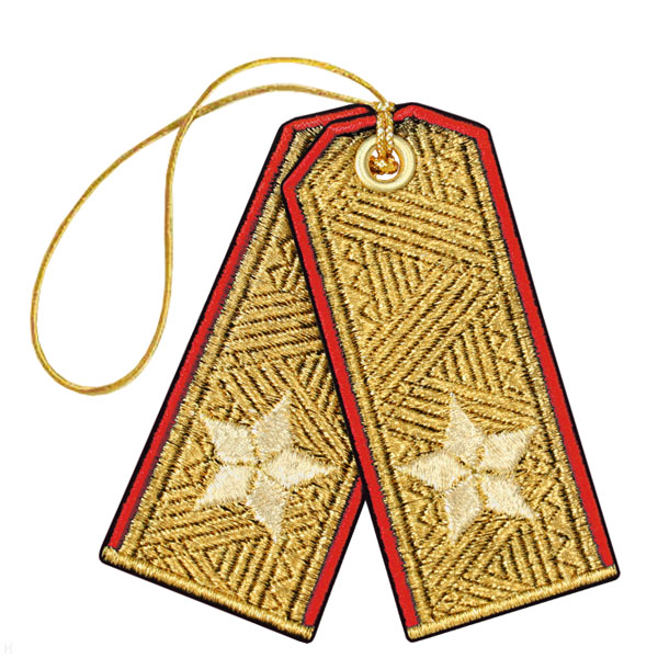 Брелок вышитый Погончики ВС парадные (генерал-майор)