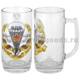 Кружка пивная стеклянная ВДВ Никто кроме нас (эмблема в венке) 0,33 л