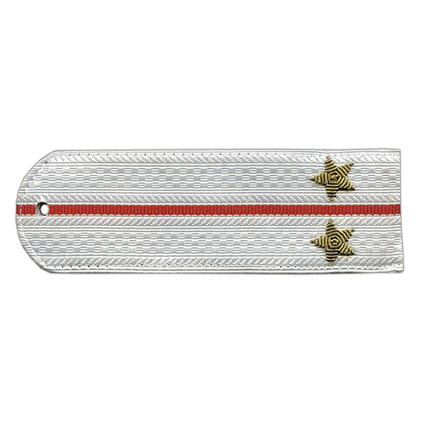 Погоны Полиция нов/обр без канта белые вышит. канителью (лейтенант)