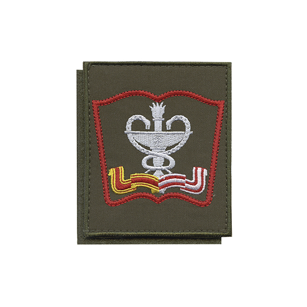 Шеврон вышит. ВМедА (ткань "гретта") на липучке (приказ № 300 от 22.06.2015) обр 2021