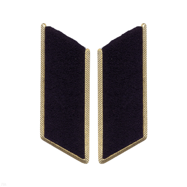 Петлицы на воротник суконные на мет. основе (черные)