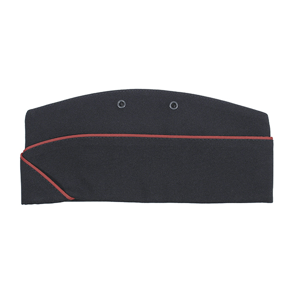 Пилотка Полиции женская темно-синяя с красным кантом (габардин)