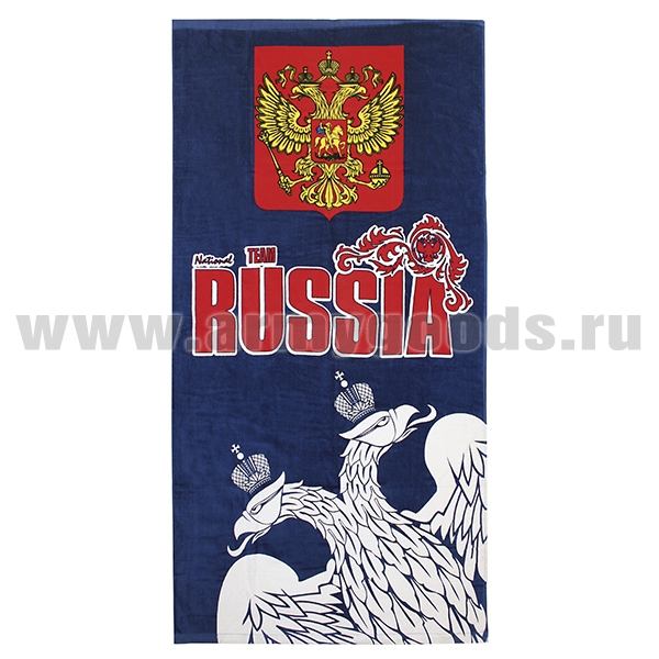 Пол-це махрово-велюровое National Team Russia (двуглавый орел) (75 x 150 см)