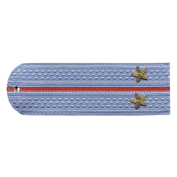 Погоны Полиция нов/обр без канта серо-голуб. вышит. канителью (лейтенант)