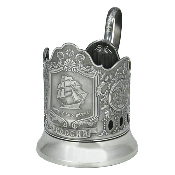 Подстаканник никелированный Попутного ветра!