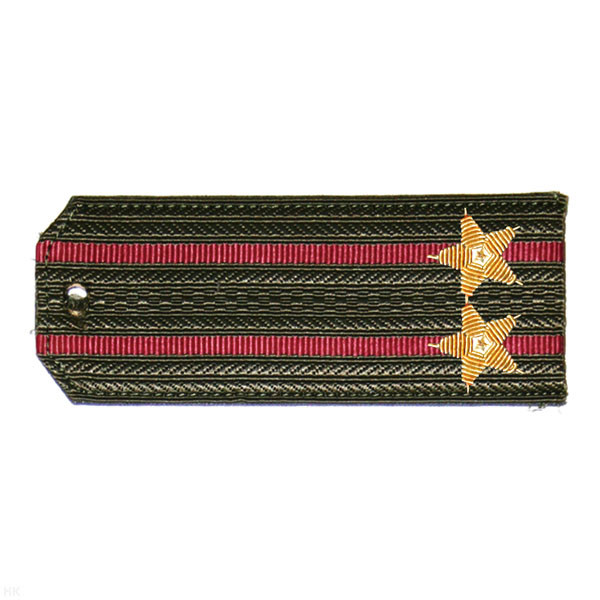 Погоны ВВ оливк. с 2 крап.и просв., вышит. канителью (подполковник)