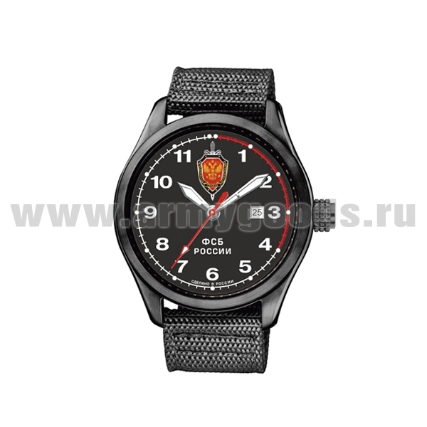 Часы наручные кварцевые "Спецназ" (серия "Атака") ФСБ России (цвета циферблата и ремешка в ассортименте)